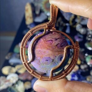 Copper Wire Wrapped Pendant